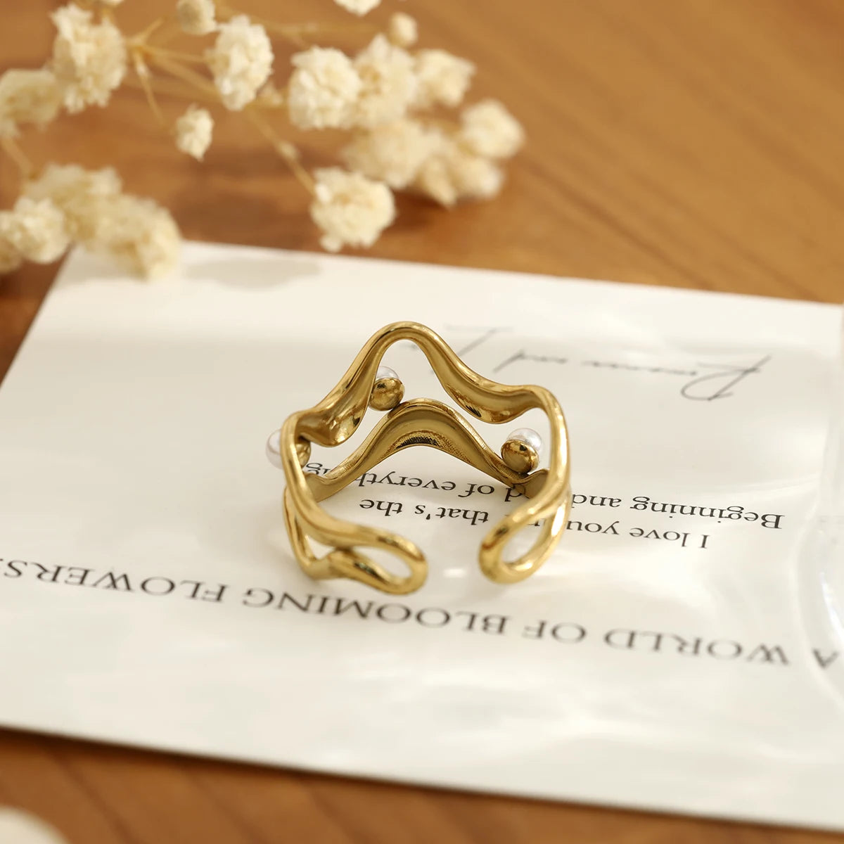 Irregular Gold-Plated Stainless Steel