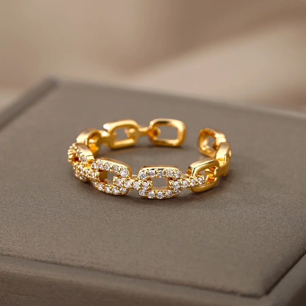 Gold Chain-Link Crystal
