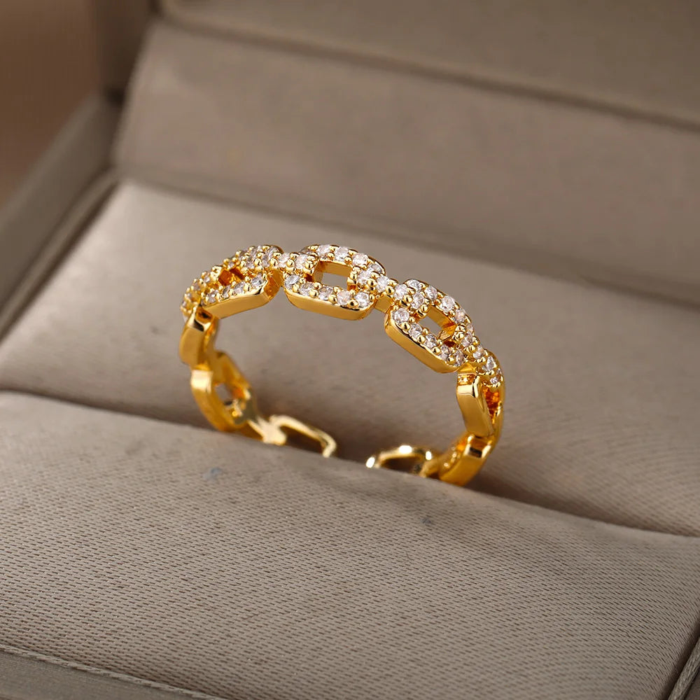 Gold Chain-Link Crystal
