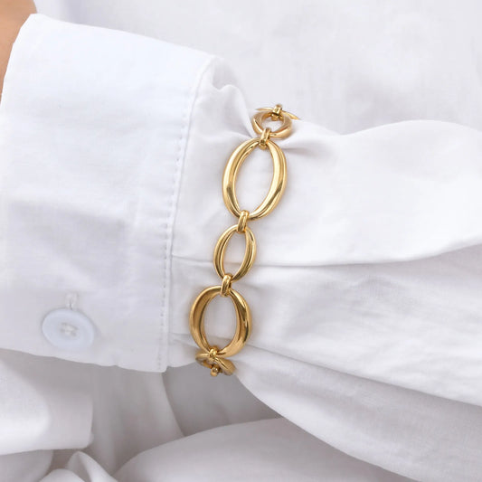 Gold Chunky Oval Link