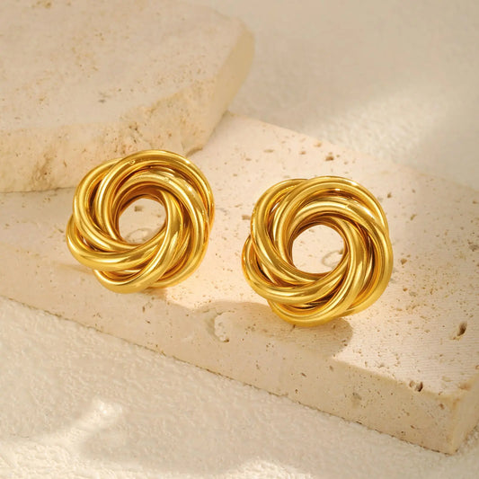 Geometric Irregular Twist Texture Stud