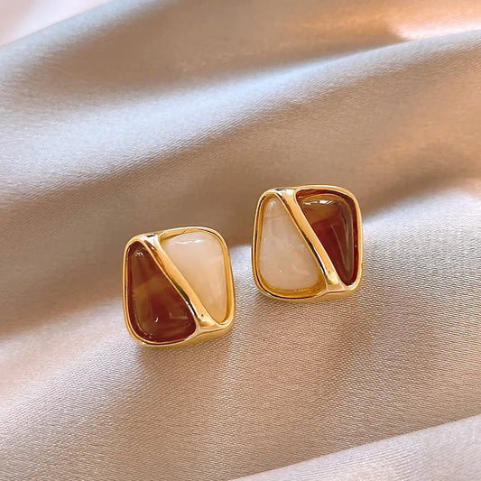 Geometric Two-Tone Stud
