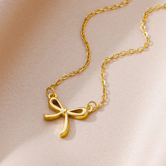 Gold Bowknot Lucky Pendant