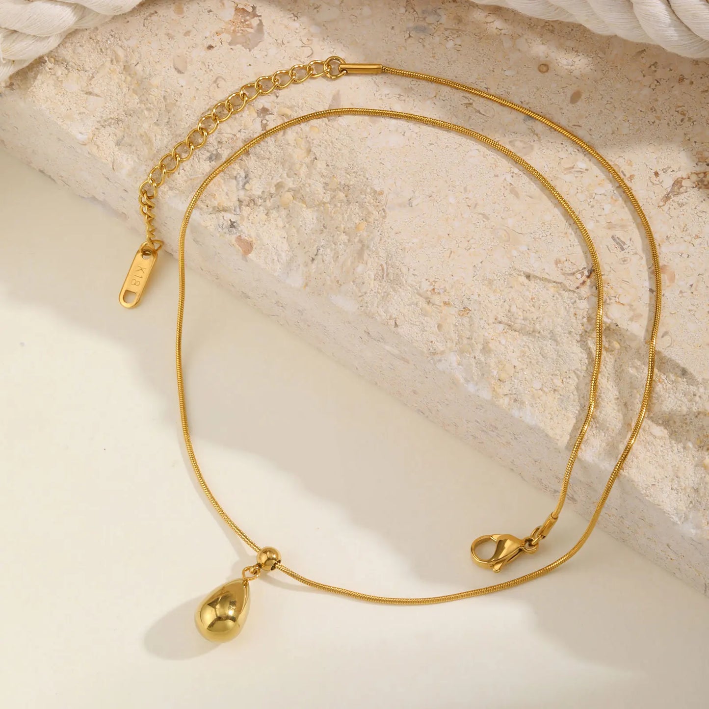 Gold Teardrop Pendant