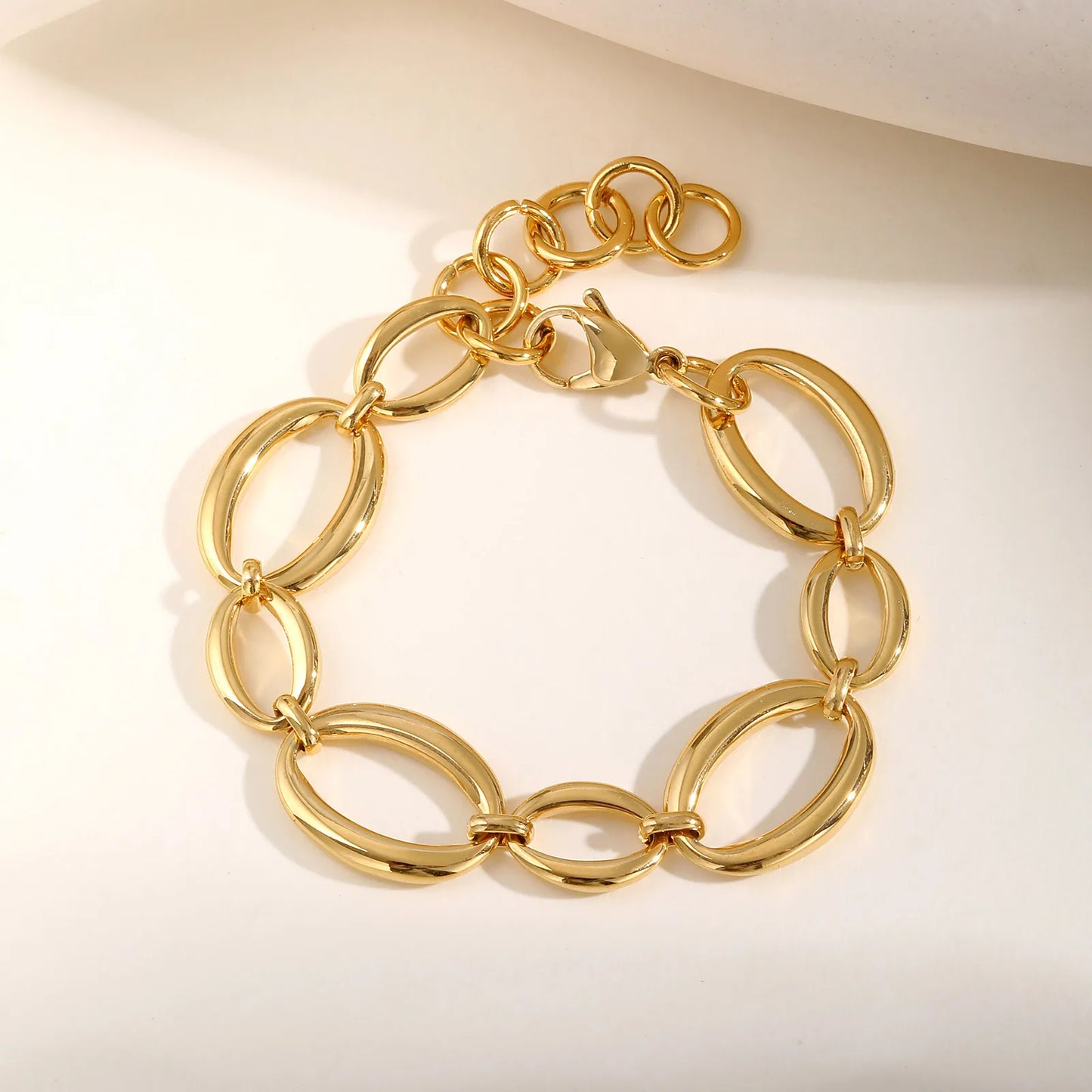 Gold Chunky Oval Link